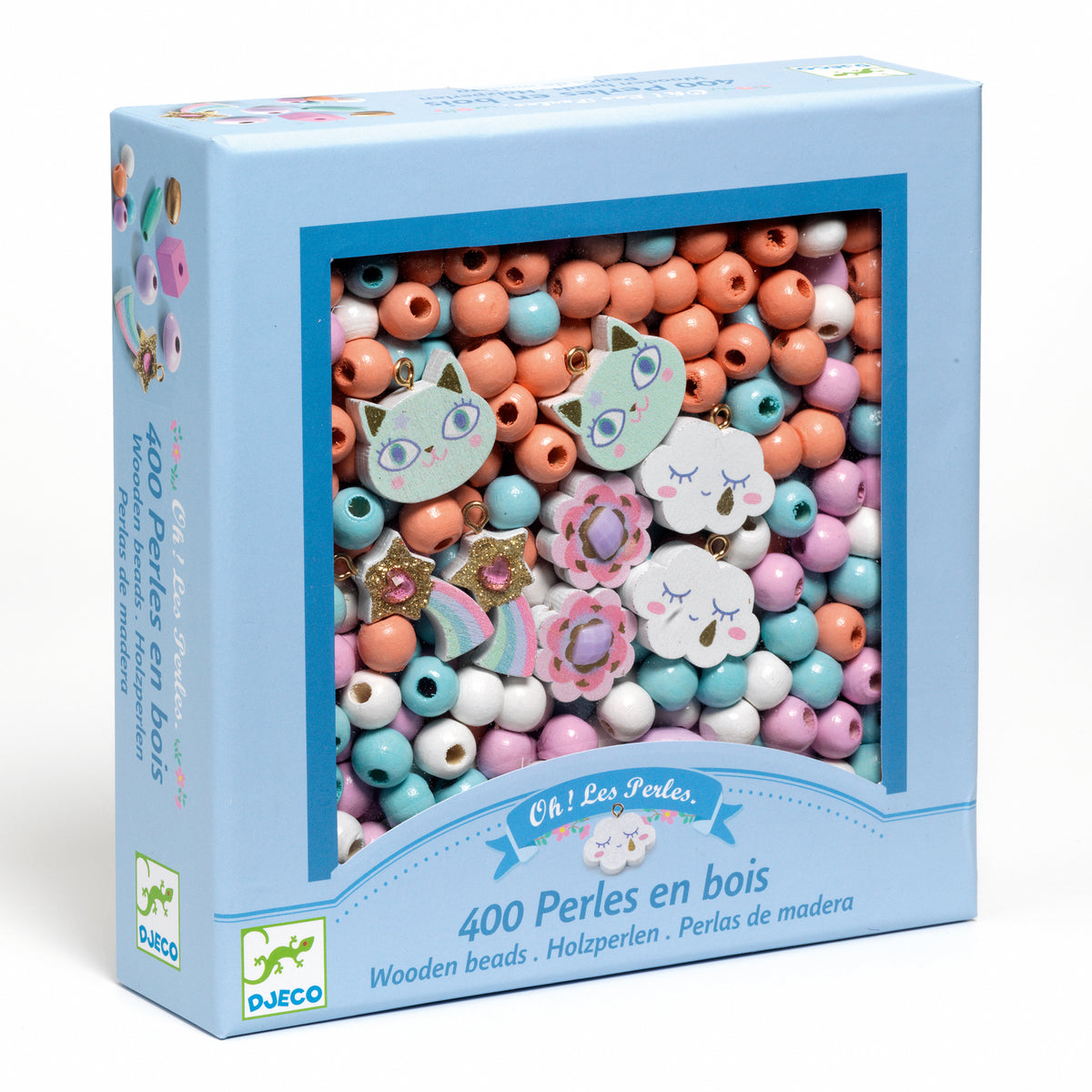 Djeco | Houten Kralen Rainbow 400+ kralen - DJ09823