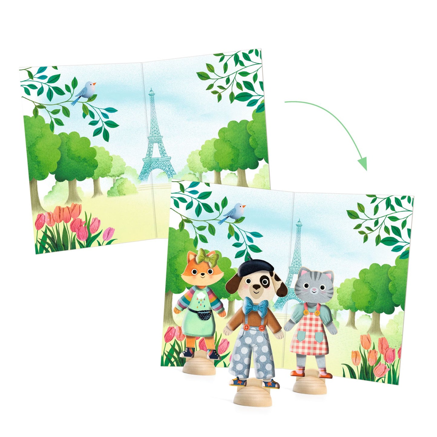 Djeco | Bonjour Paris | herbruikbare stickers |  - DJ09849