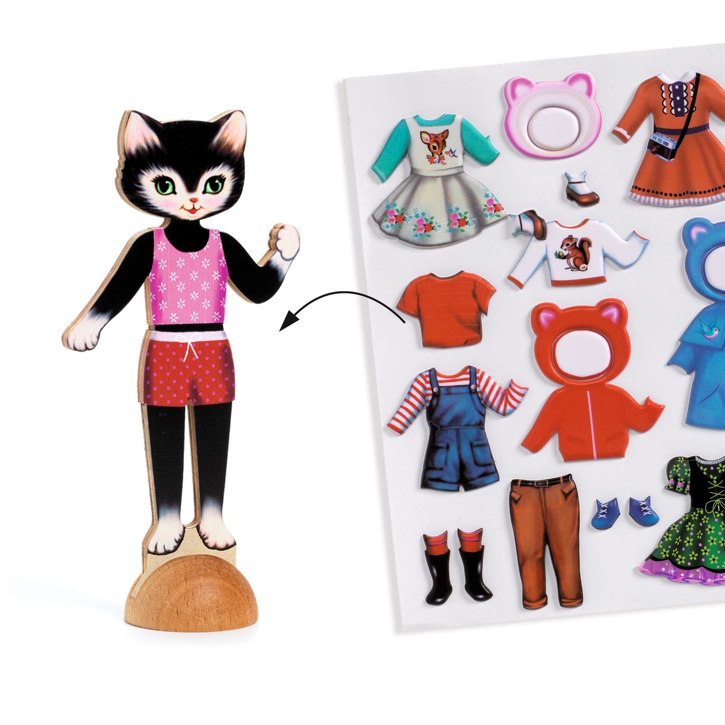 Djeco | Little Wardrobe | herbruikbare stickers |  - DJ09859