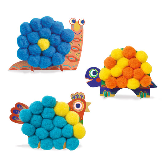 Djeco | Fluffy animals | Pomponcollage | collages maken - DJ09871