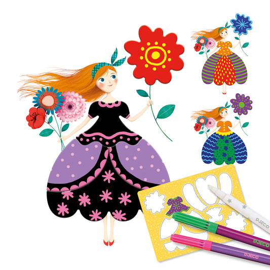 Djeco | Marie's pretty dresses - kleuractiviteit - DJ09886