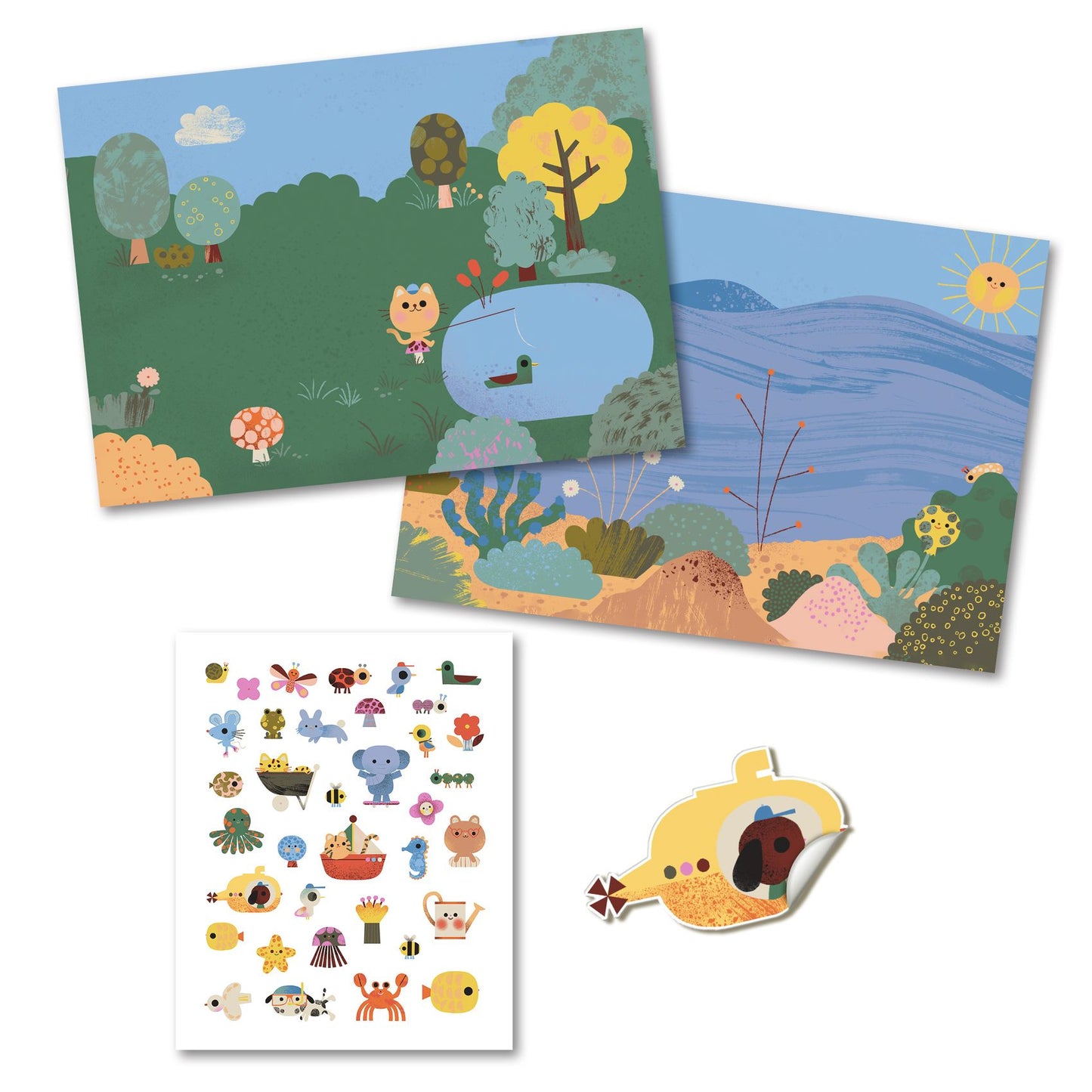 Djeco | Summertime | herbruikbare stickers - DJ09949