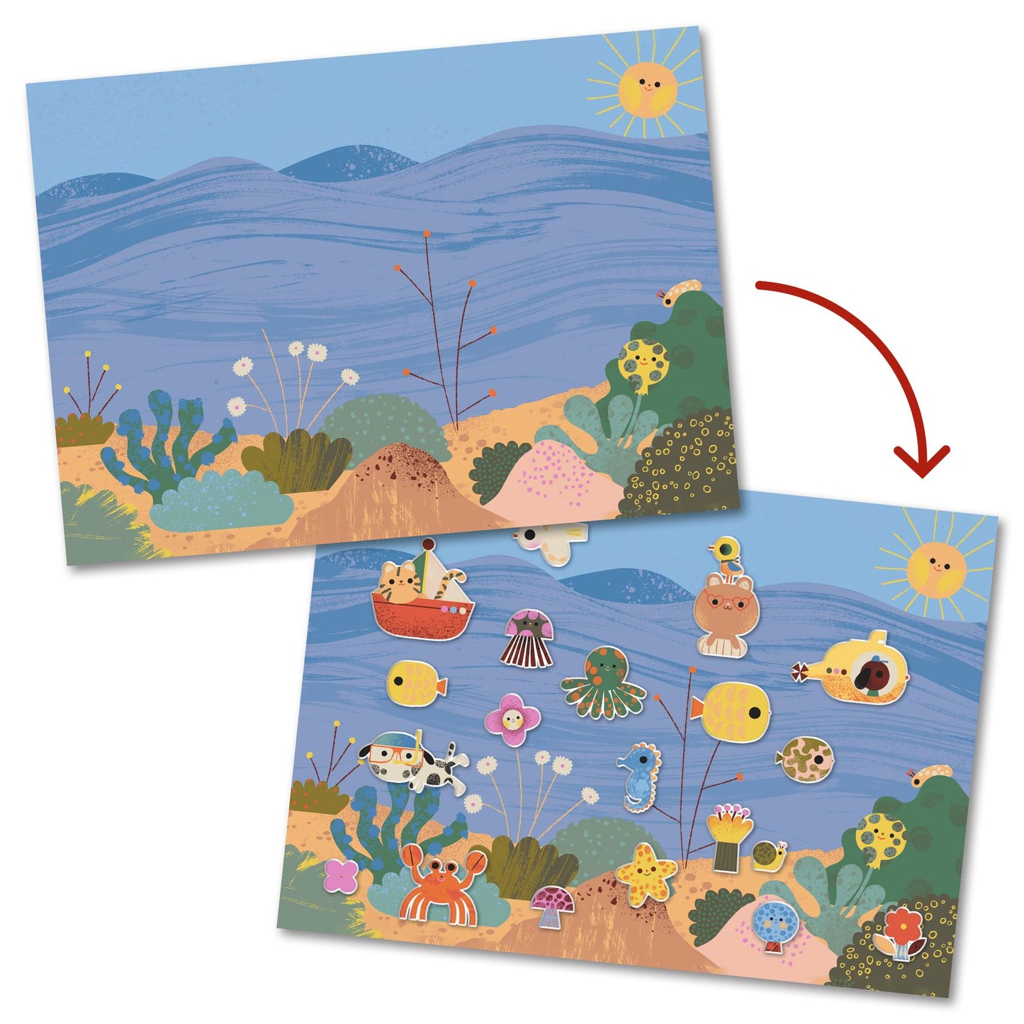Djeco | Summertime | herbruikbare stickers - DJ09949