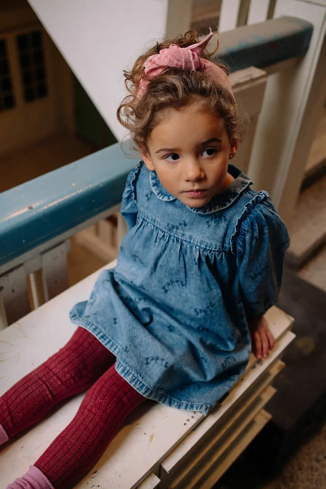 Sproet & Sprout | denim rok met print - blauw denim