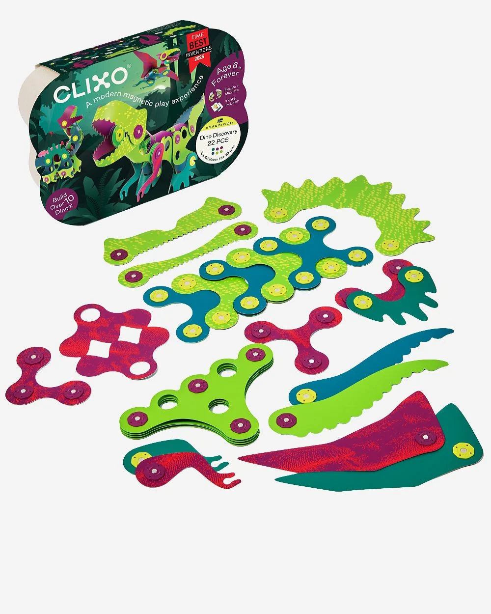Clixo | Dino Discovery Pack - Set van 22