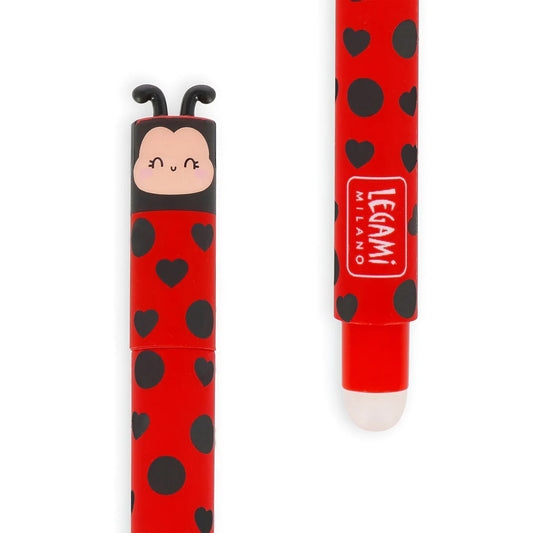 Legami | Uitwisbare Pen Ladybug – Rode Inkt (0.7 mm)