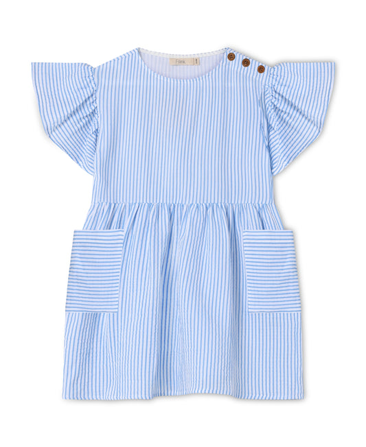 Fliink | Jurkje blauw/wit streepje