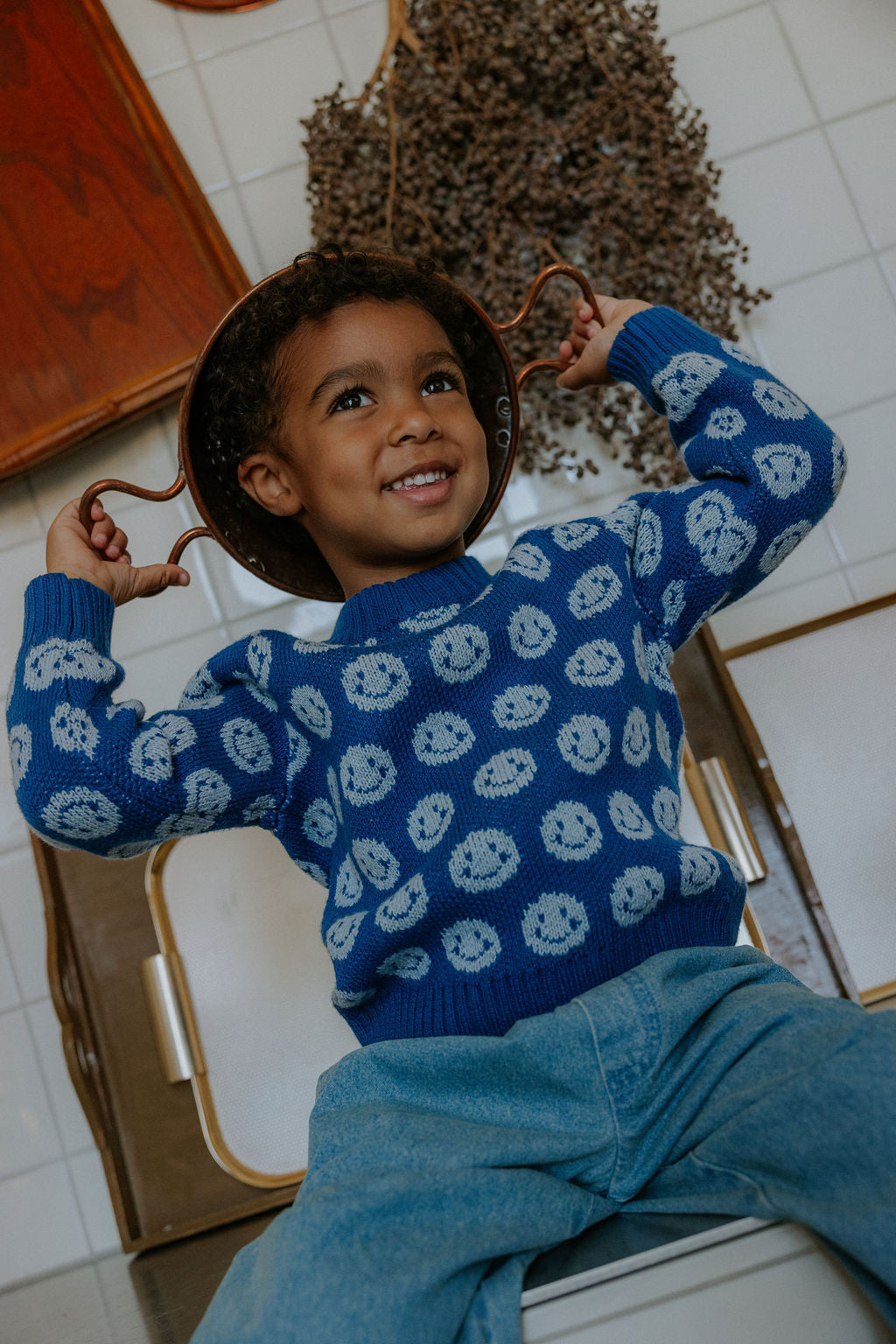 Fliink | Bon Cashmere Emoji trui Insignia Blue