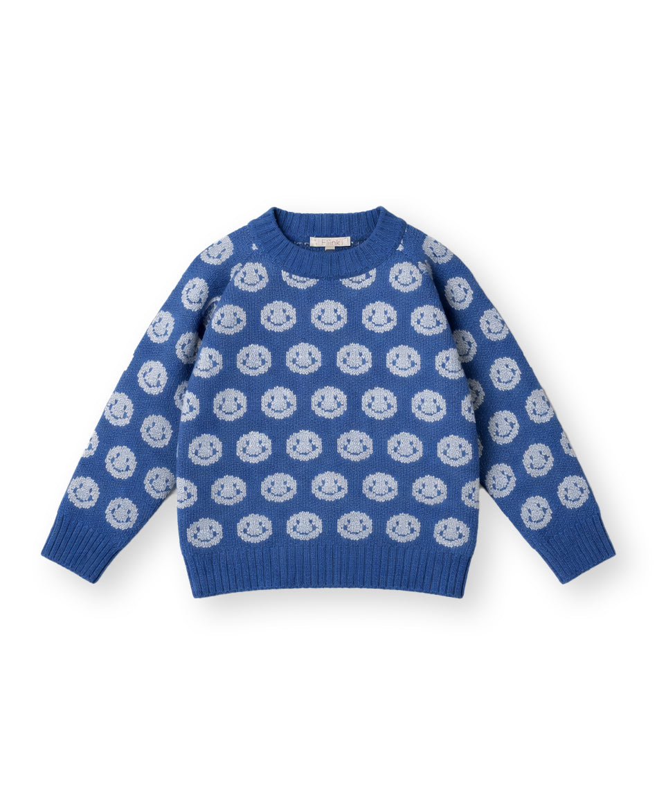 Fliink | Bon Cashmere Emoji trui Insignia Blue