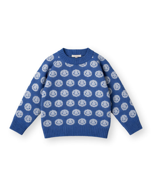 Fliink | Bon Cashmere Emoji trui Insignia Blue