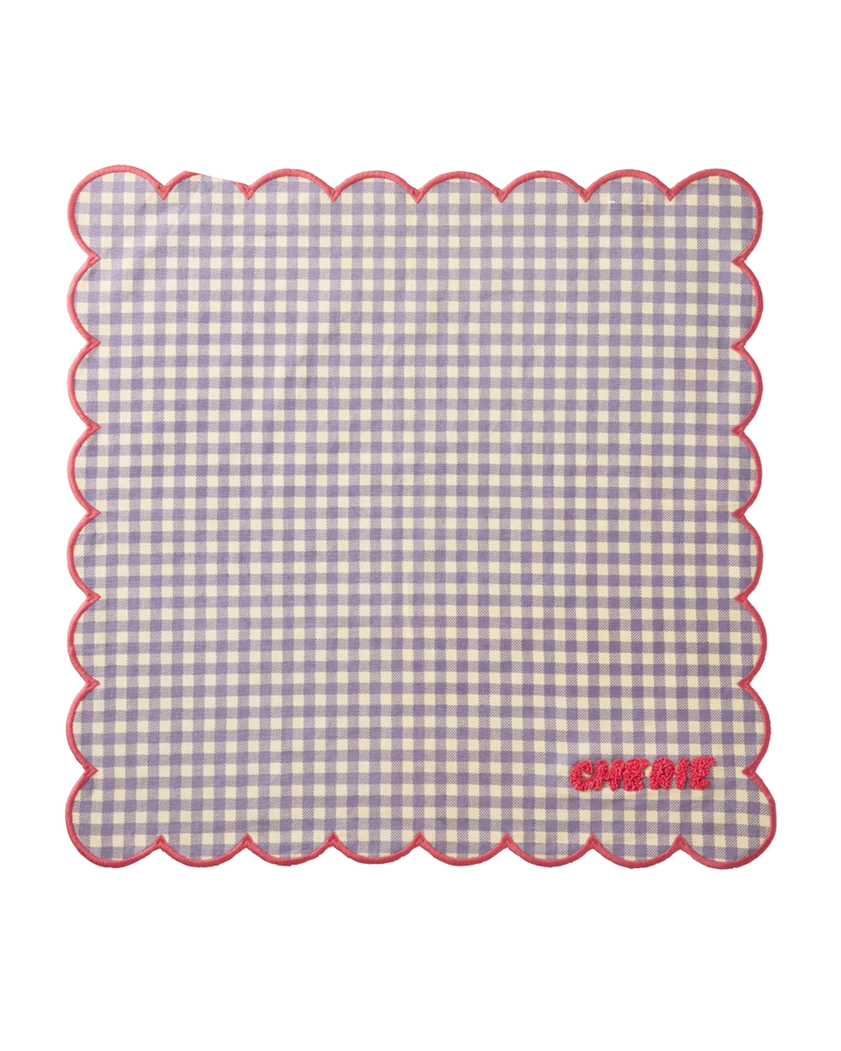 RICE | Katoenen servet Checks Soft Raspberry