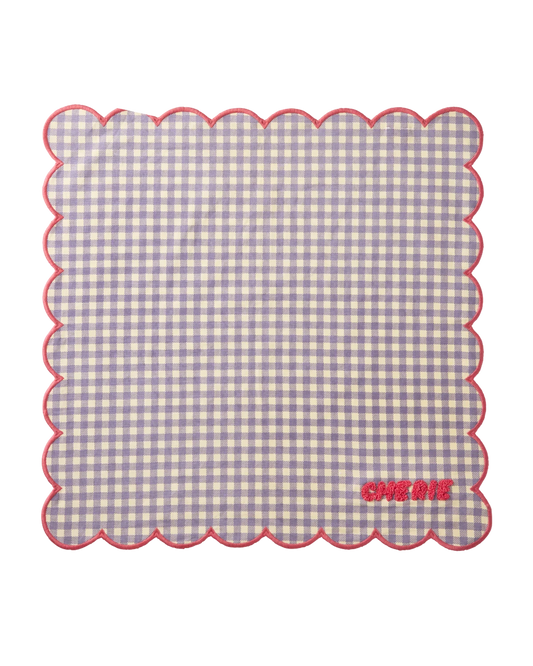 RICE | Katoenen servet Checks Soft Raspberry