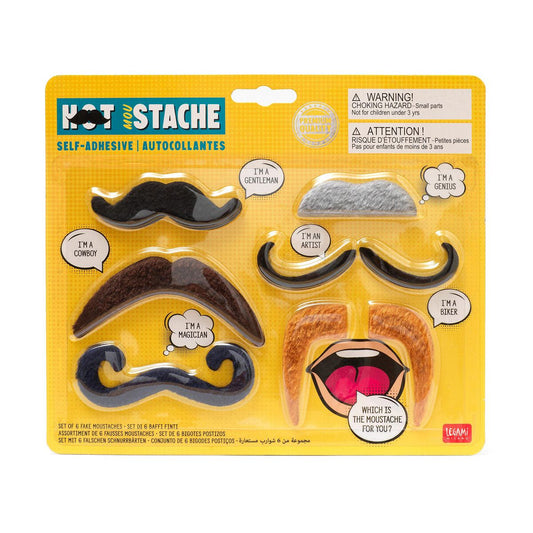 Legami | Hot Mou-Stache – set van 6 zelfklevende snorren