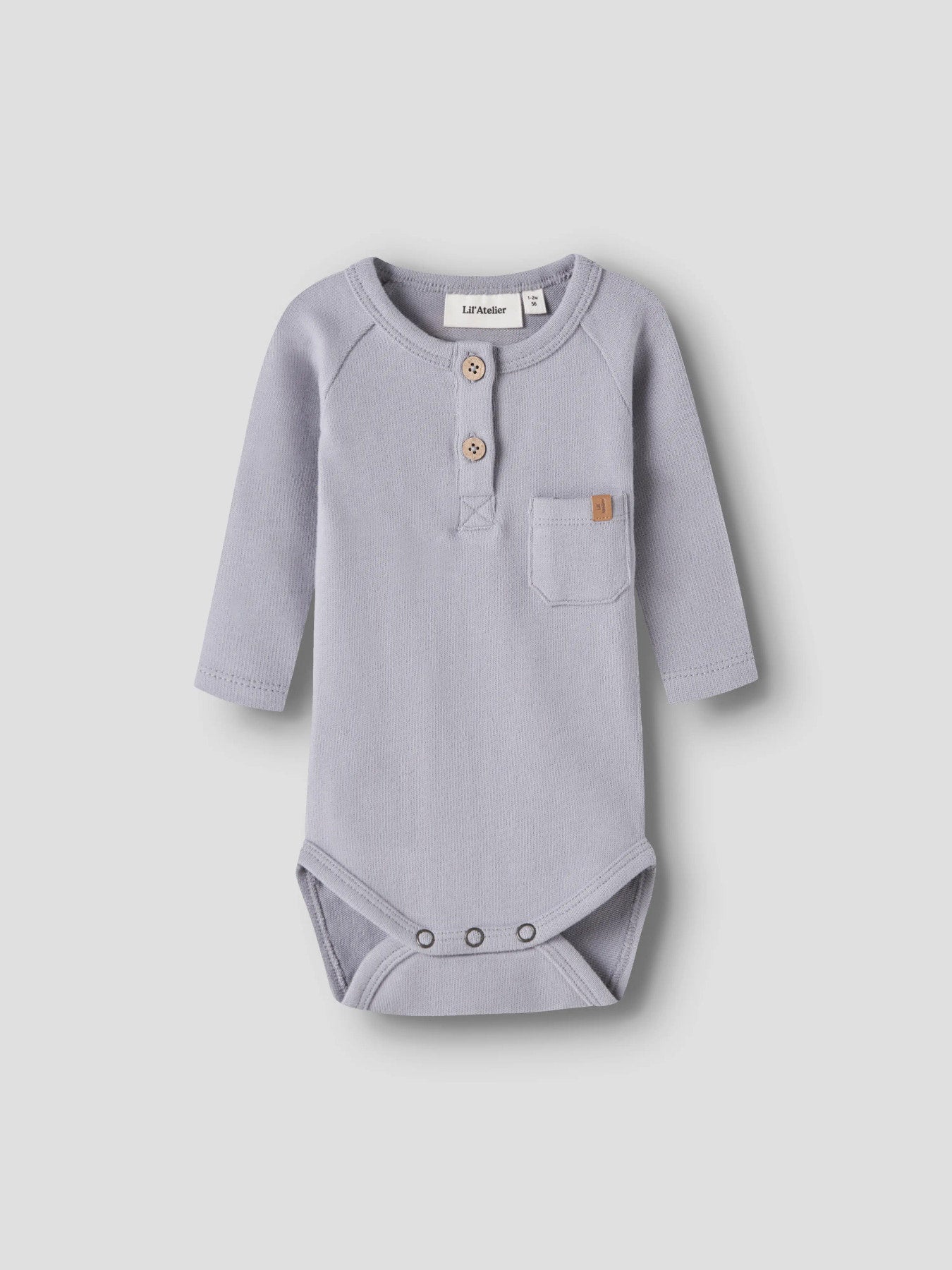 Lil' Atelier | Baby Romper Lichtblauw – Zachte Longsleeve Romper