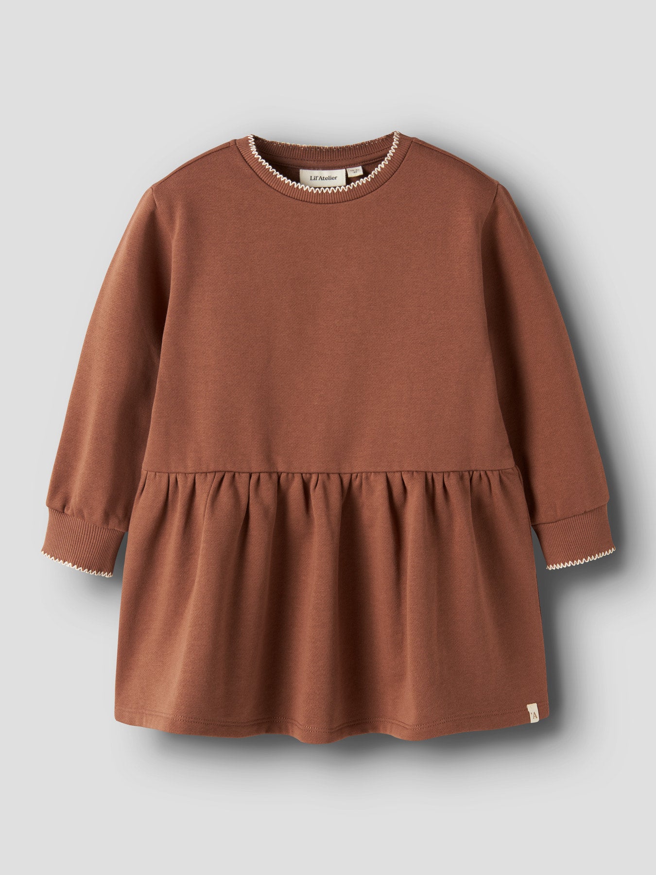 Lil' Atelier | Sweatjurk Bruin – Zachte Jurk voor Meisjes
