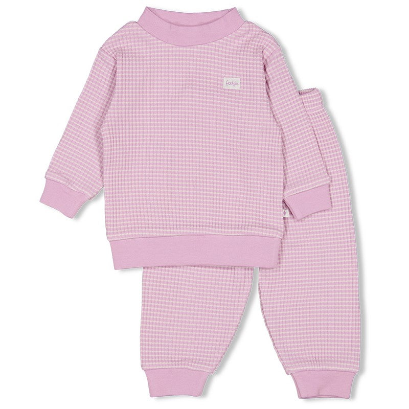 Wafelpyjama van Feetje lila