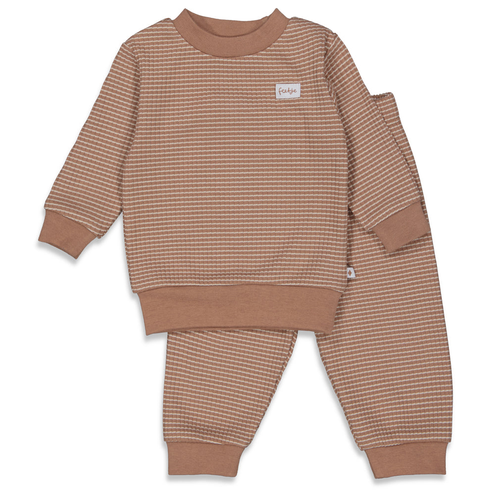 Bruine Pyjama van Feetje