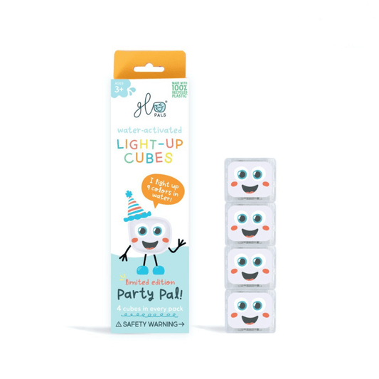 Glo Pals | Light-Up Cubes Party – 4 stuks lichtgevend badspeelgoed