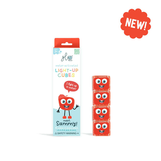 Glo Pals | Light-Up Cubes Sammy – 4 stuks lichtgevend badspeelgoed