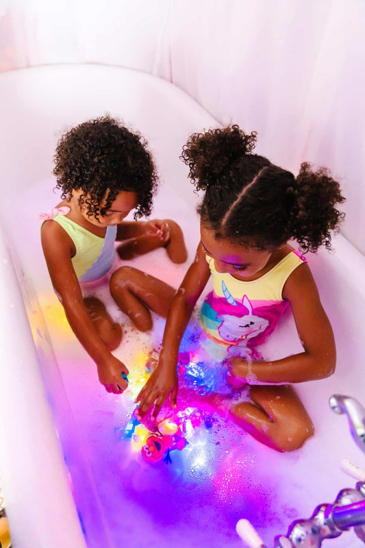 Glo Pals | Light-Up Cubes Lumi – 4 stuks lichtgevend badspeelgoed