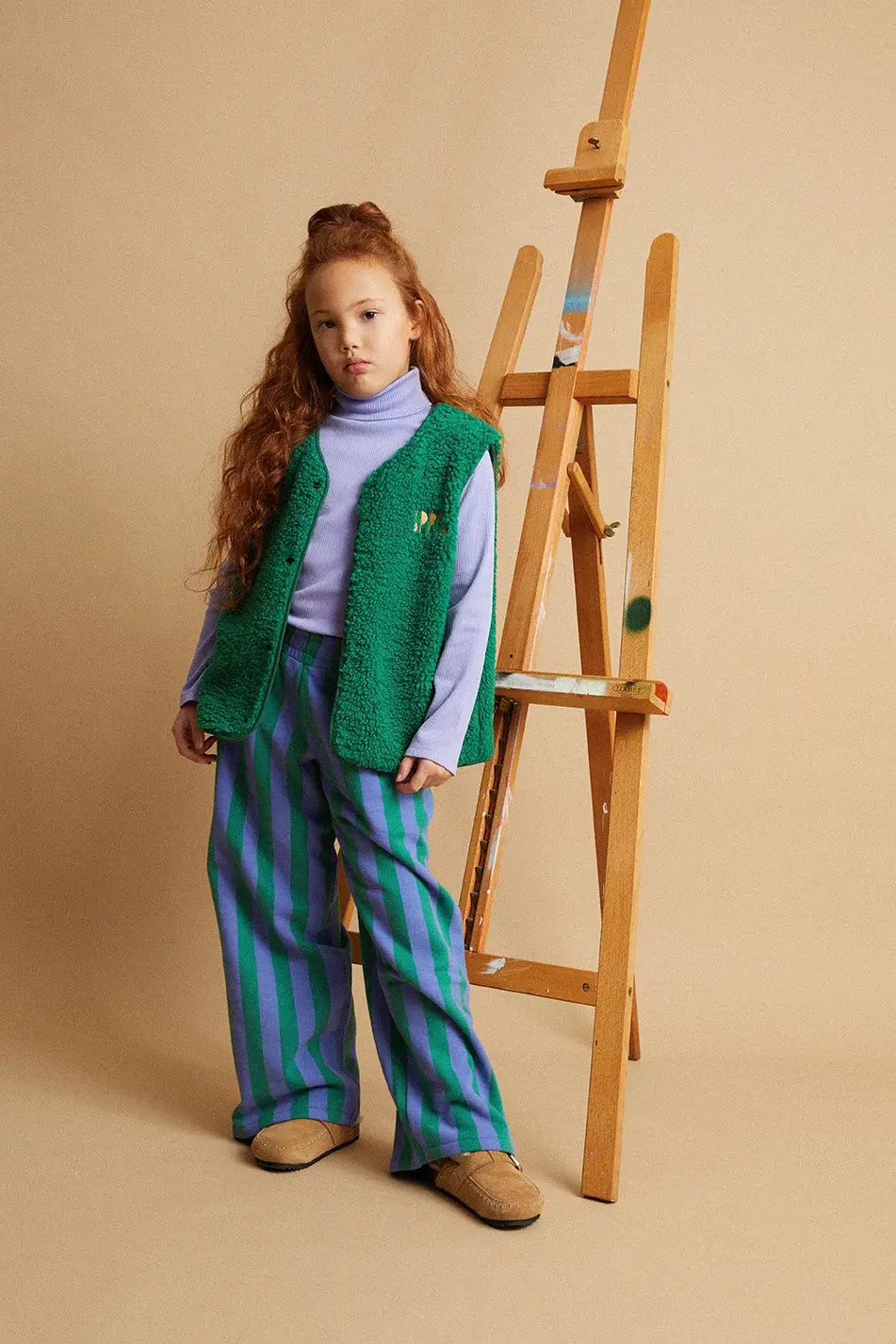 Sproet & Sprout | wijde gestreepte broek - diepgroen
