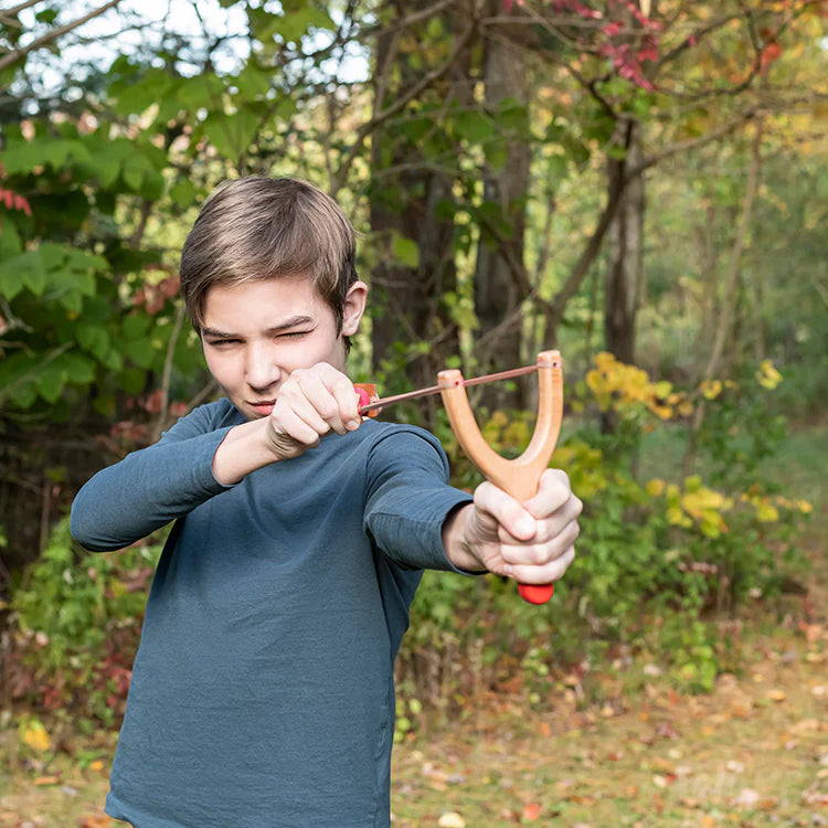 Kikkerland | Katapult speelgoed kinderen – Huckleberry met foam ballen