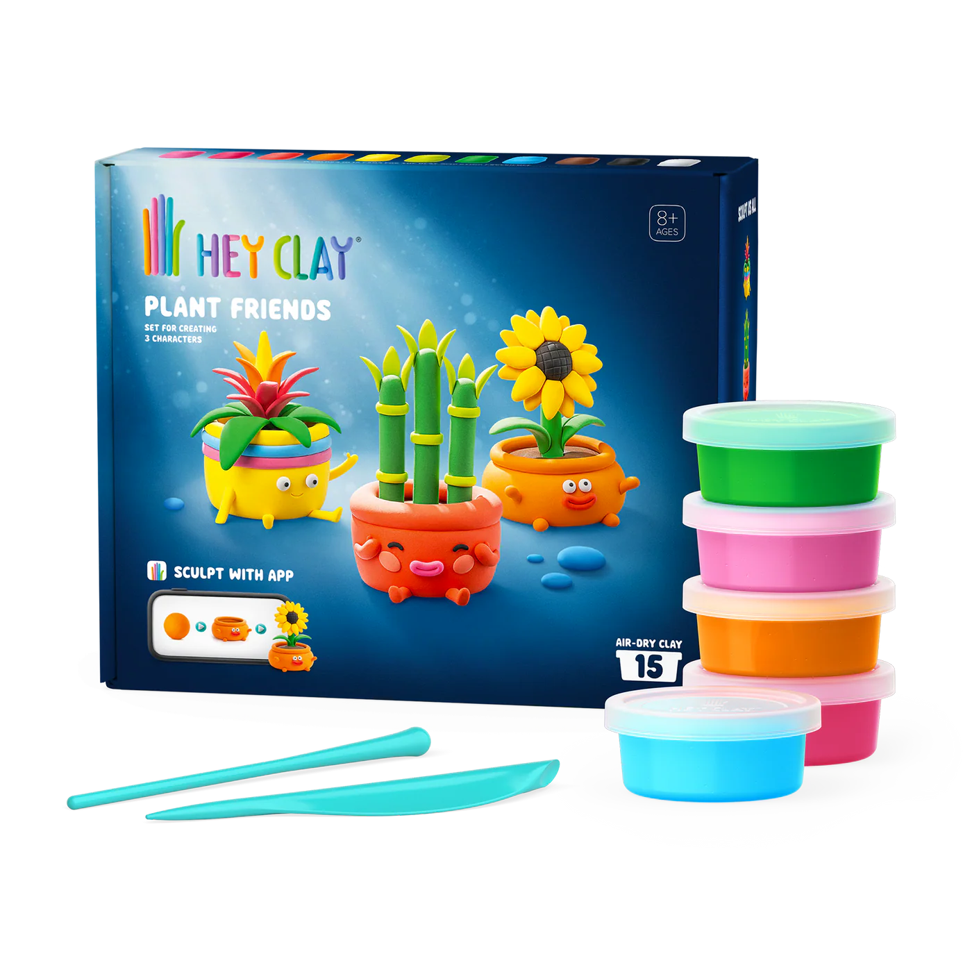 HeyClay | Plant Friends – 15 Cans Klei Set