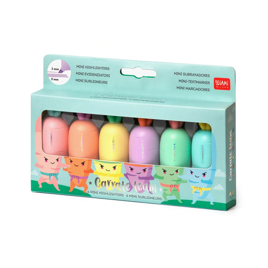 Legami Mini Markeerstiften – Carrate Team (Set van 6)