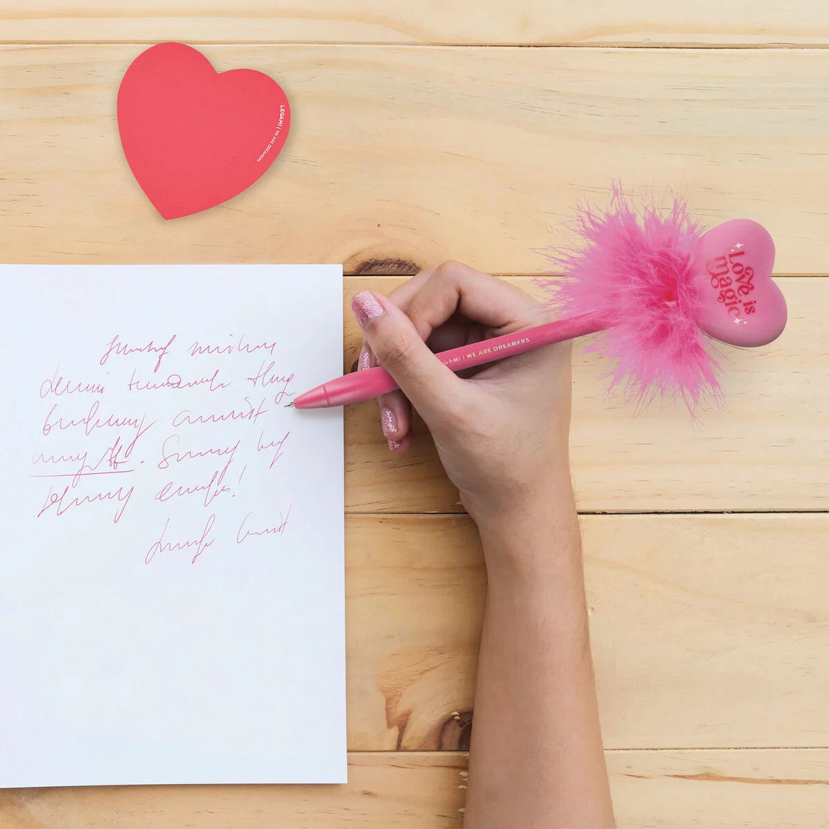 Legami | Light-up Ballpoint Pen Heart – Writing is Magic