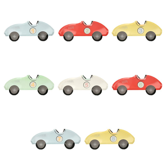 Meri Meri | Race Car bordjes (8 stuks)