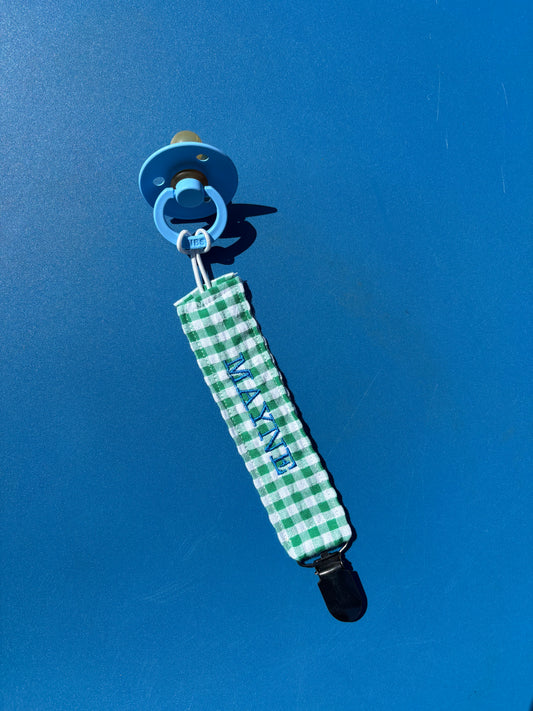 Atelier Soof | speenkoord check groen