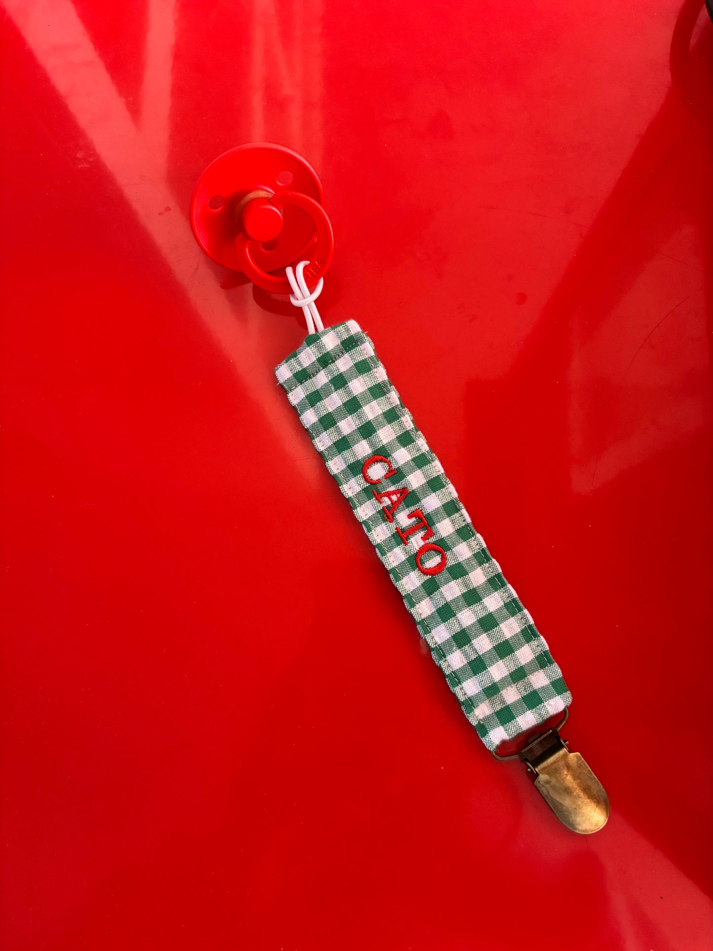 Atelier Soof | speenkoord check groen