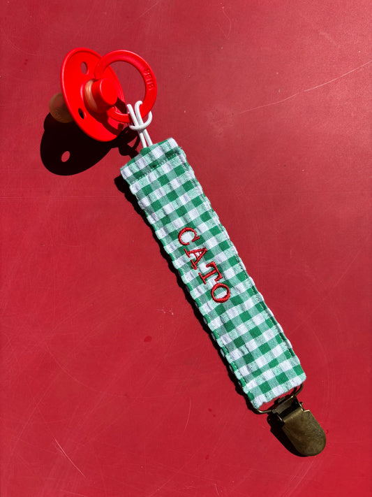 Atelier Soof | speenkoord check groen