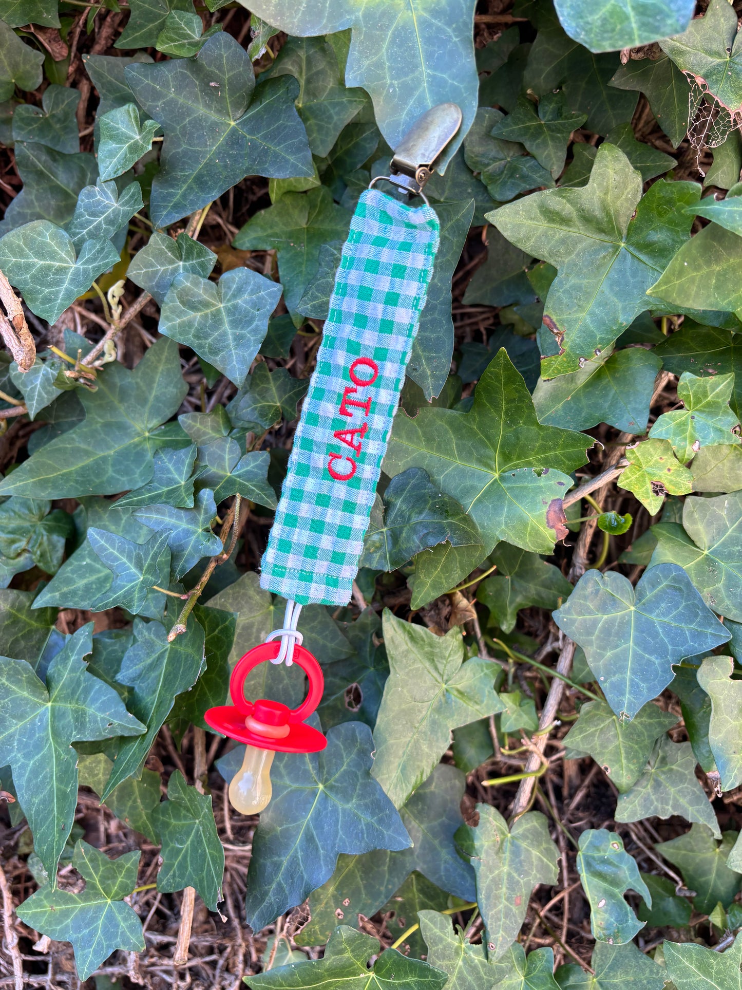 Atelier Soof | speenkoord check groen