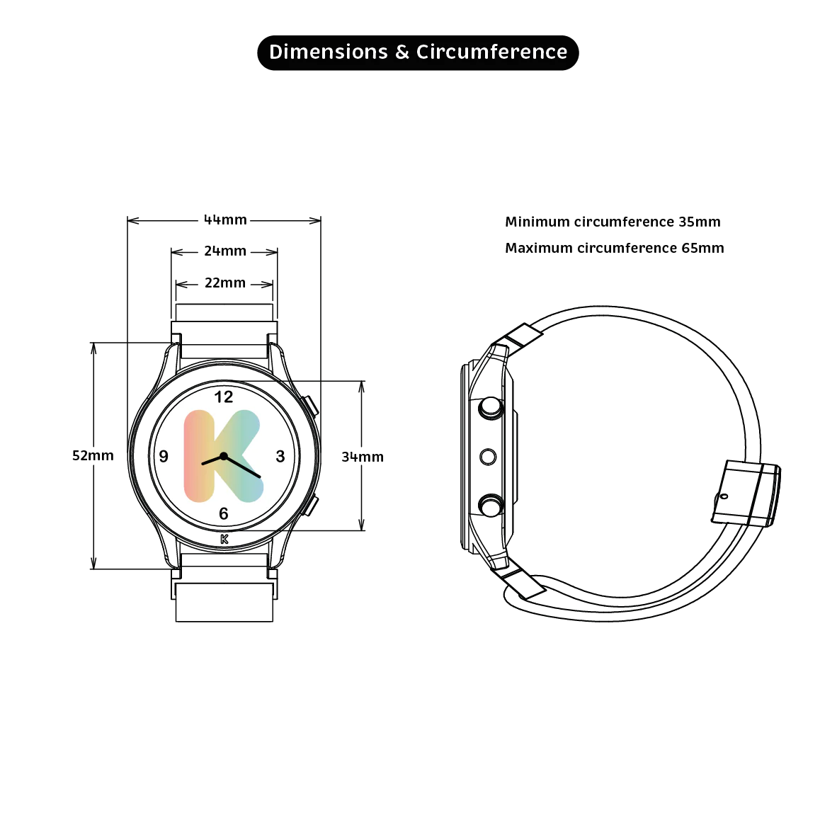 Kidywolf | K-watch interactief horloge oranje