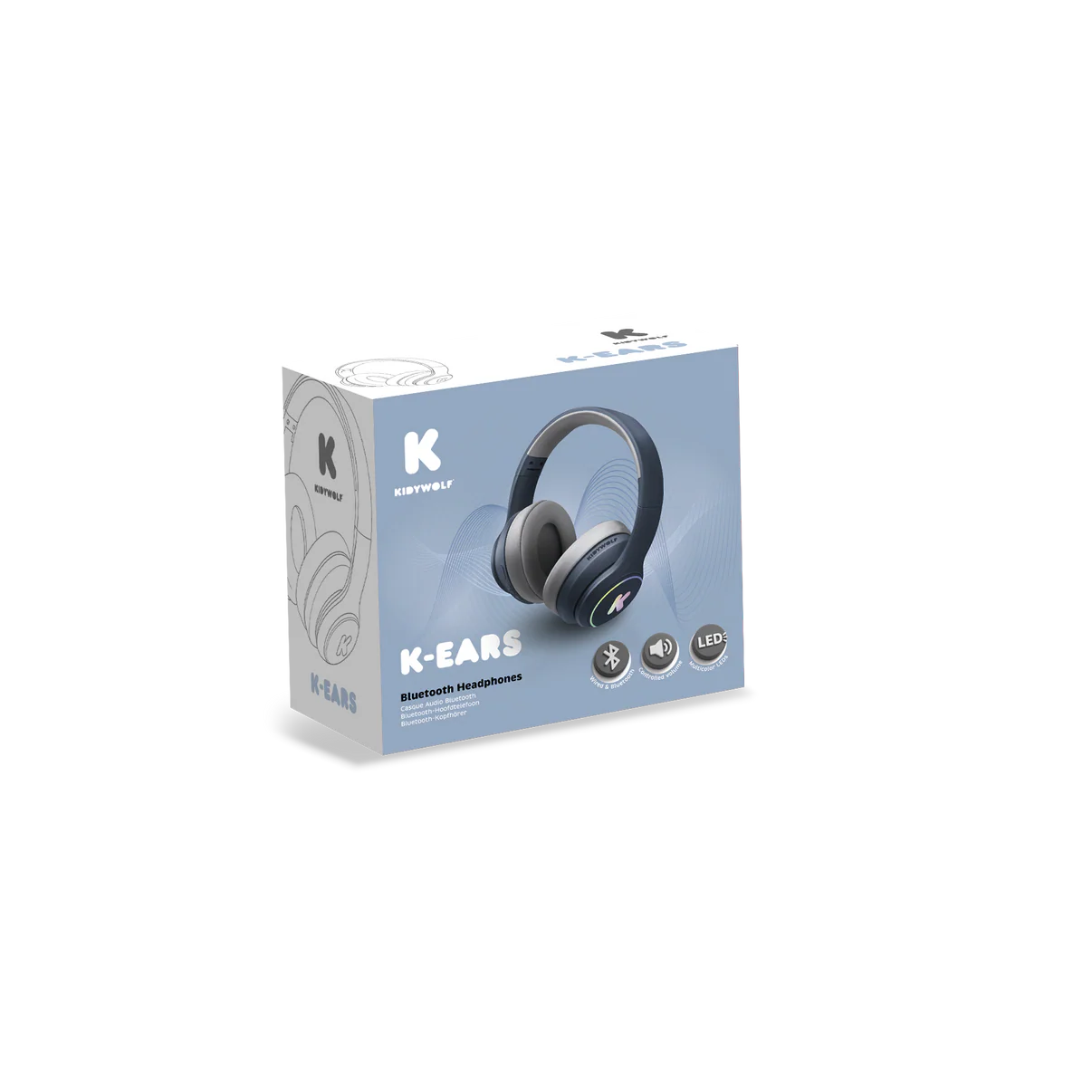 Kidywolf | Kinder Koptelefoon Blauw – Draadloze Headset voor Kinderen