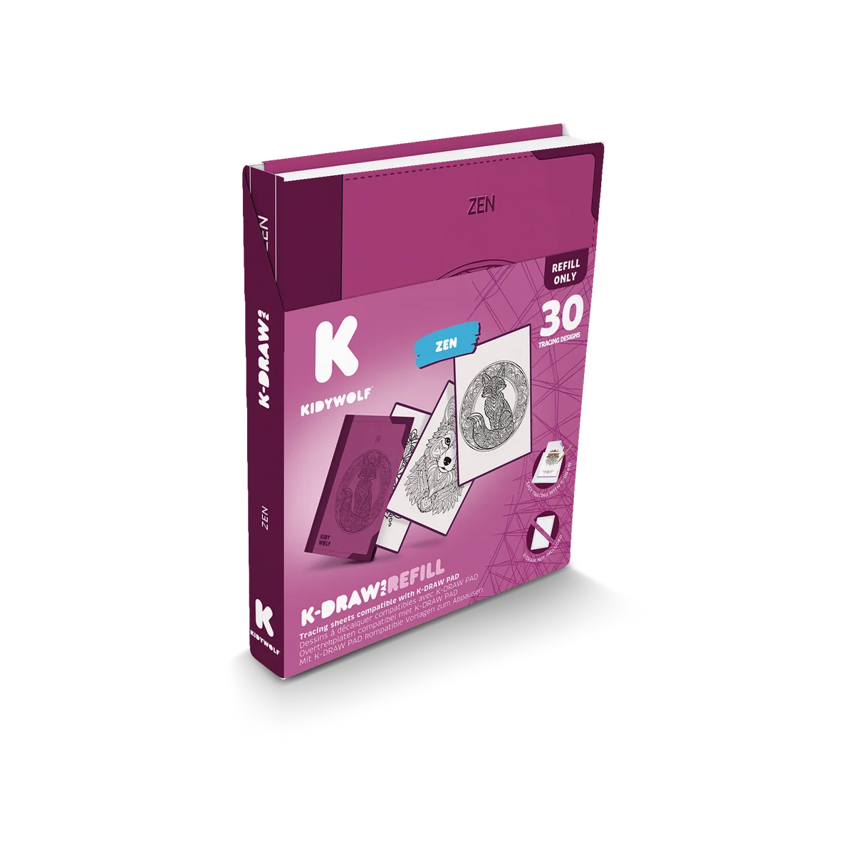 Kidywolf | K-DRAW-PAD Refill Zen – 30 tekeningen