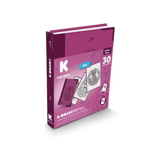 Kidywolf | K-DRAW-PAD Refill Zen – 30 tekeningen