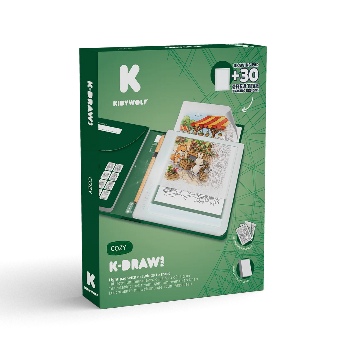 KidyWolf | K-DRAW-PAD Cozy Verlichte Tekentafel - Vanaf 10 Jaar