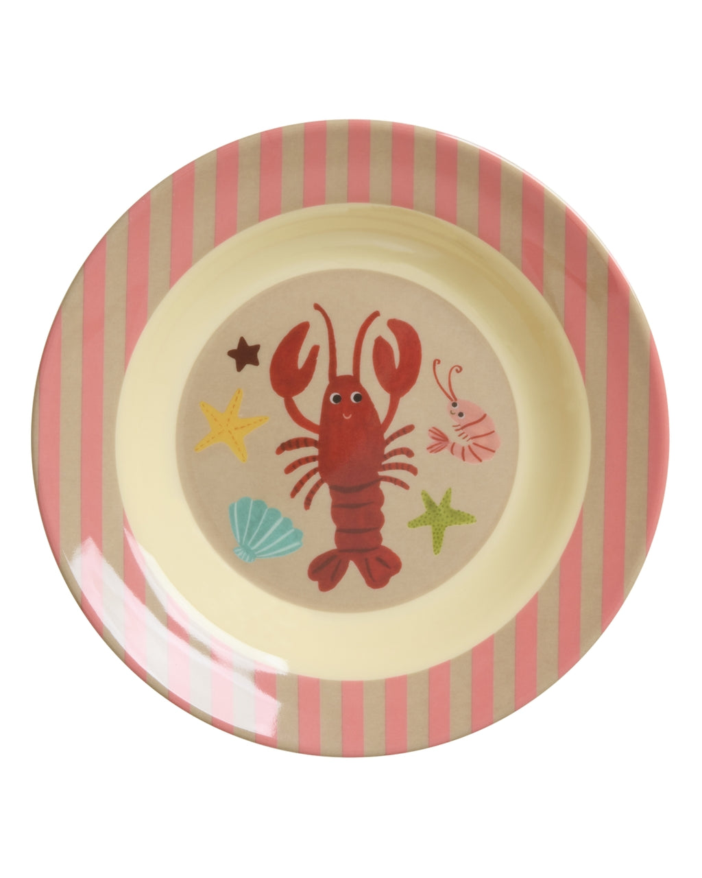 RICE | kids bowl - coral - ocean print