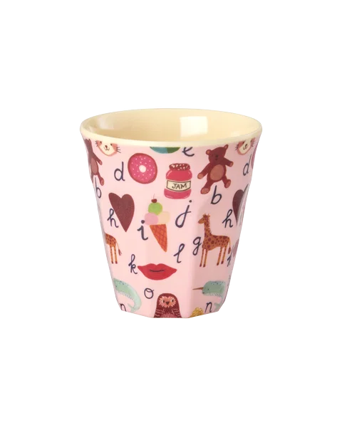RICE | Kinderbeker Pink ABC 160 ml
