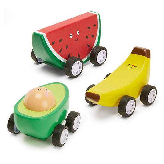 Kikkerland | Kidoki Fruit-fun Pullback Cars