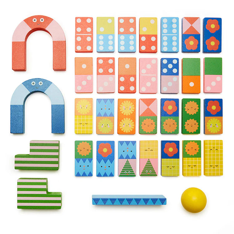 Kikkerland | Kidoki Topple Twist Dominoes