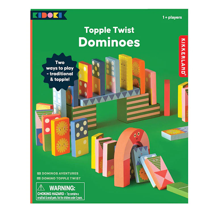 Kikkerland | Kidoki Topple Twist Dominoes