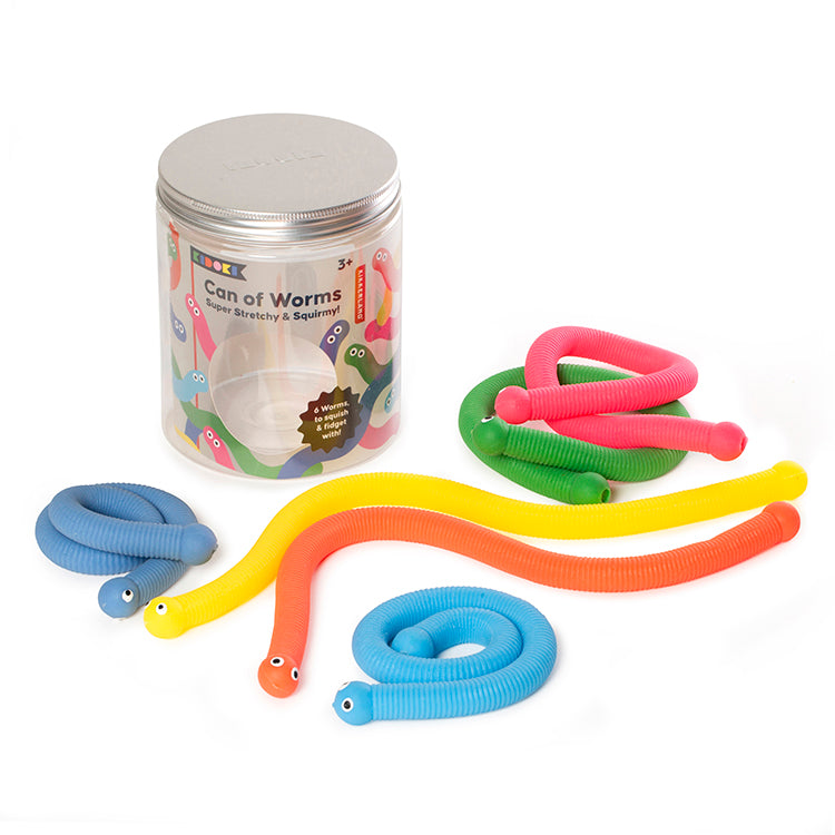 Kikkerland | Kidoki can of worms (6 stuks)