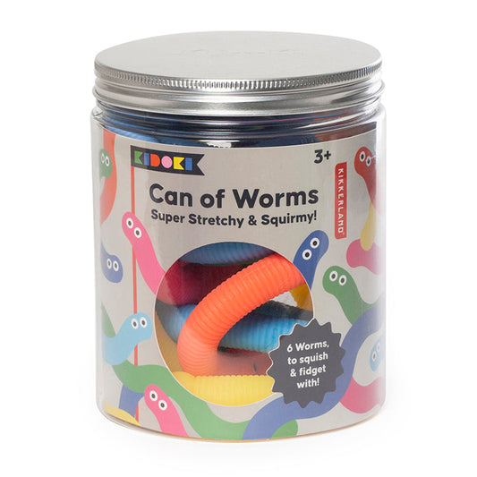 Kikkerland | Kidoki can of worms (6 stuks)