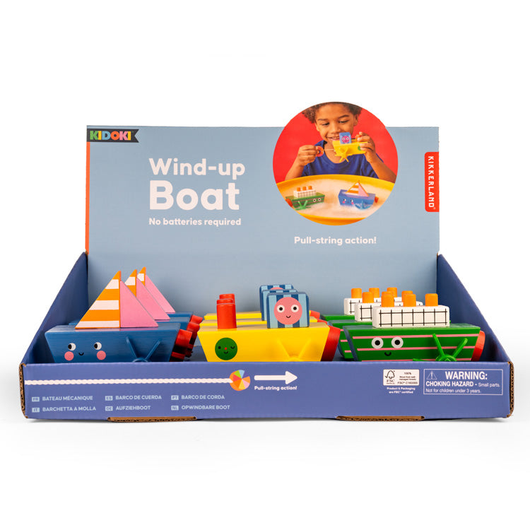 Kikkerland | wind-up boat badspeelgoed
