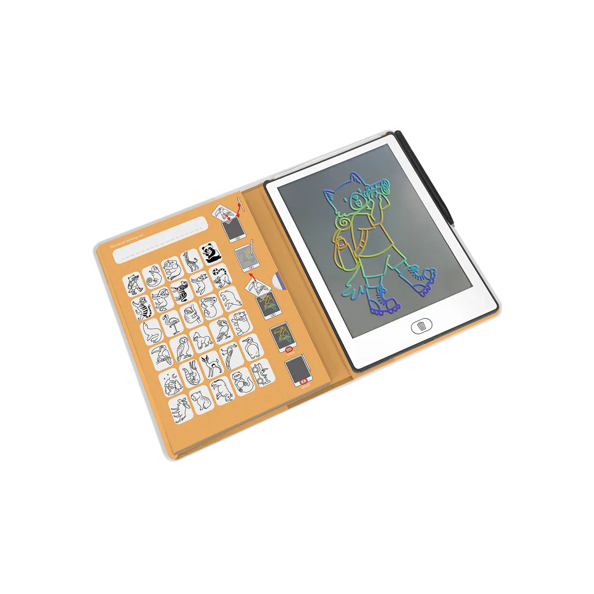 Kidywolf | Kidydraw Mini Dieren – LCD tekentablet voor kinderen