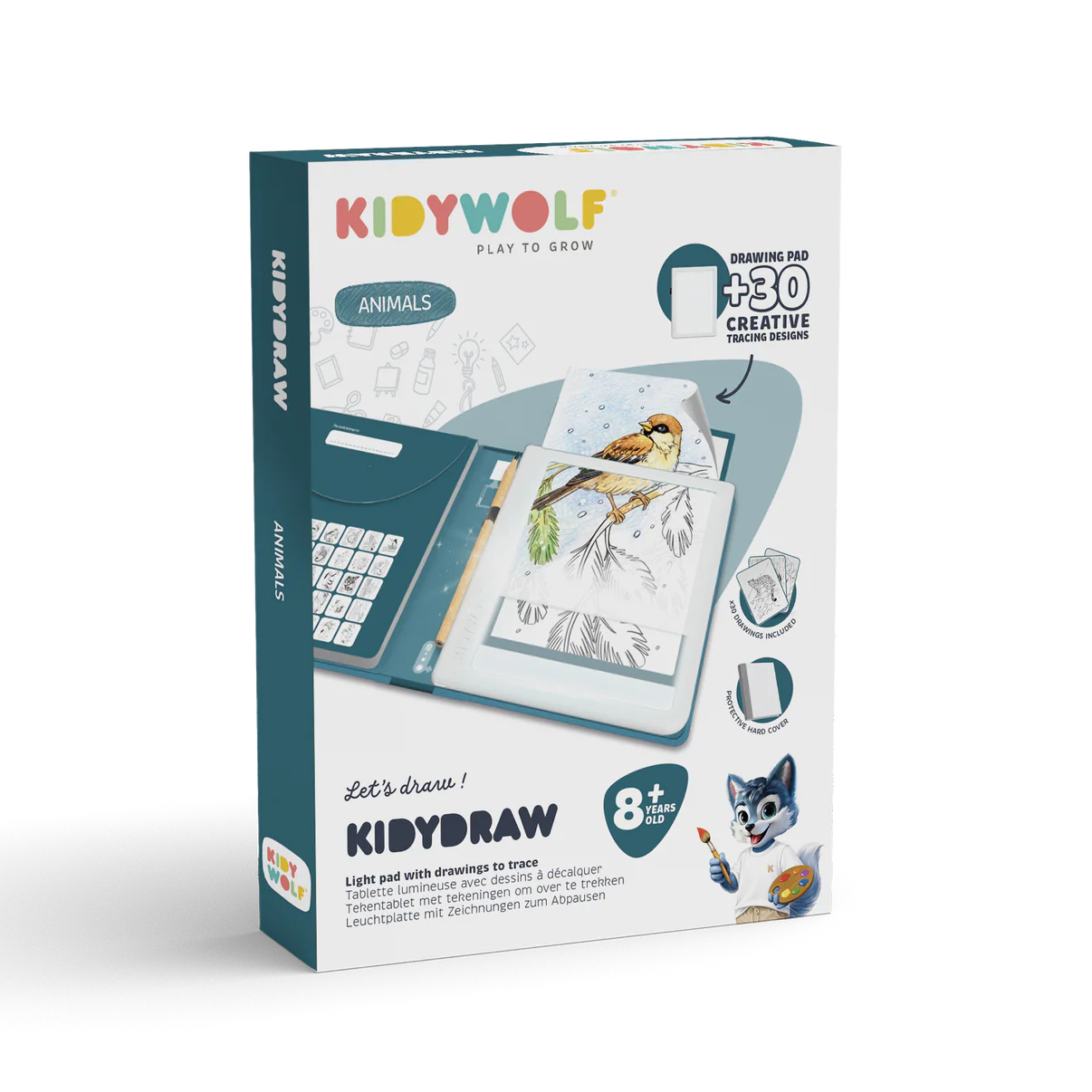 Kidywolf | KIDYDRAW Pad Animals – Lichtbak Tekenen voor Kinderen (8+)