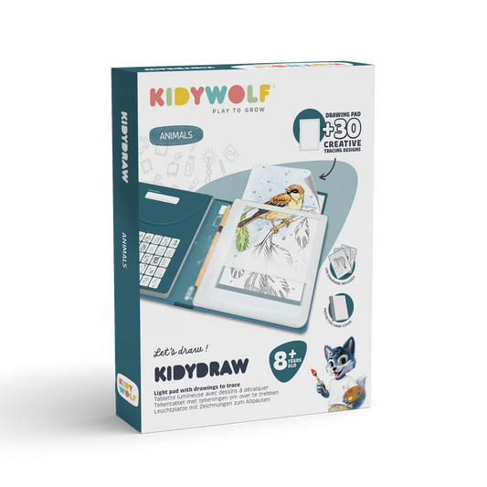Kidywolf | KIDYDRAW Pad Animals – Lichtbak Tekenen voor Kinderen (8+)